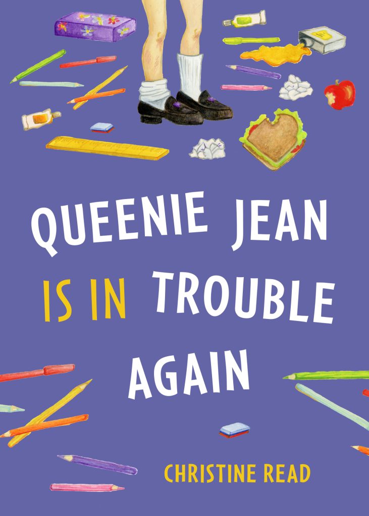 The cover of Queenie Jean Is in Trouble Again.