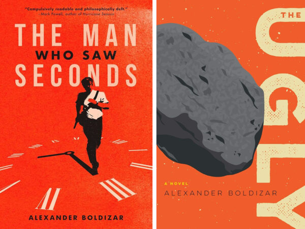 The covers of The Man Who Saw Seconds and The Ugly.