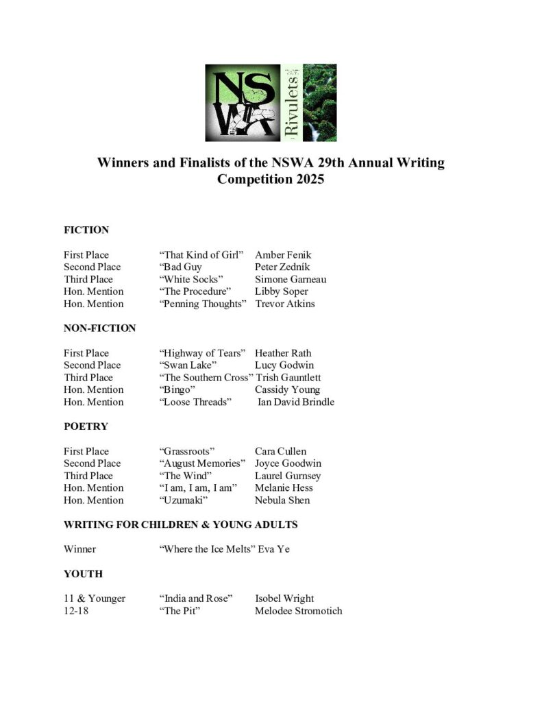 thumbnail of 2025 Writing Contest Results