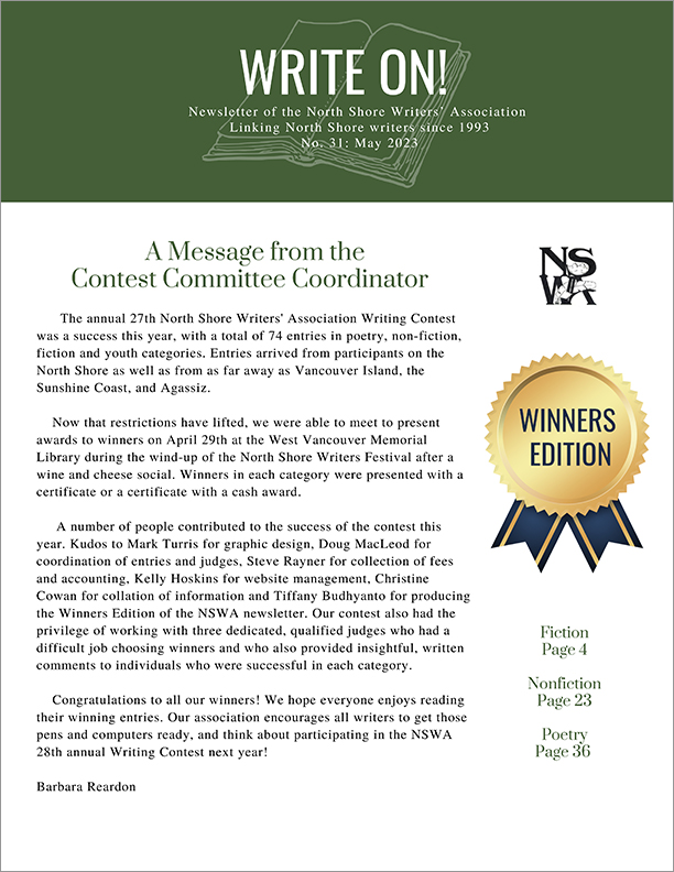 Write On! NSWA Newsletter May 2023 Winners’ Edition